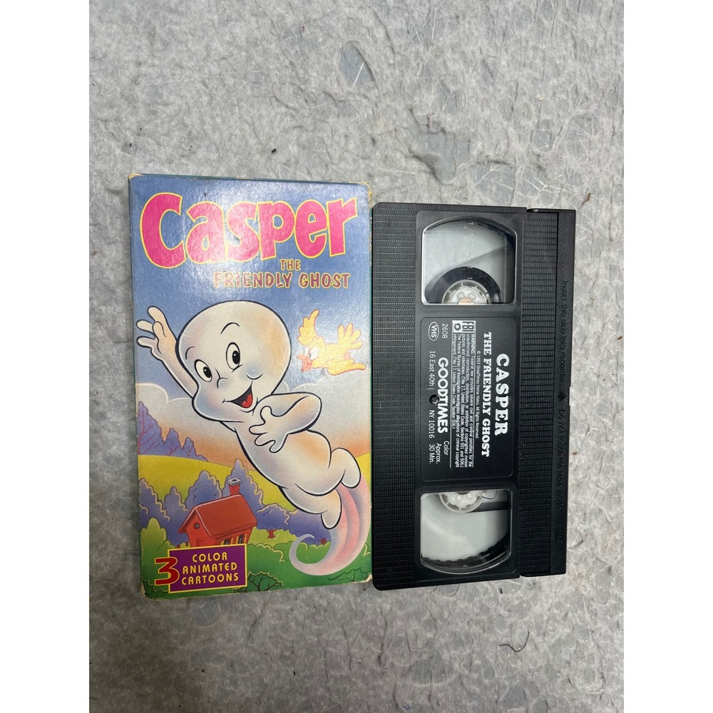Casper the‎ Friendly Ghost VHS 1993 Kids Klassics GoodTimes 3 Cartoons 2608